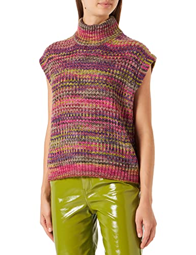 JACK&JONES Women's JXDARCIE Space Vest Knit SN Pullunder, Acai/Stripes:Space dye, XS von JACK & JONES