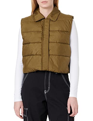 JACK&JONES Women's JXELLINOR Recycle Padded Vest SN Weste, Dark Olive, L von JACK & JONES