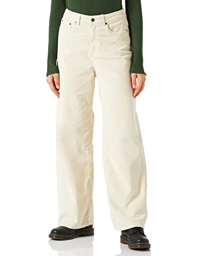 JACK & JONES Damen JXGELLY Wide Cord HW Pant SN Hose, Bone White, 28/30 von JACK & JONES