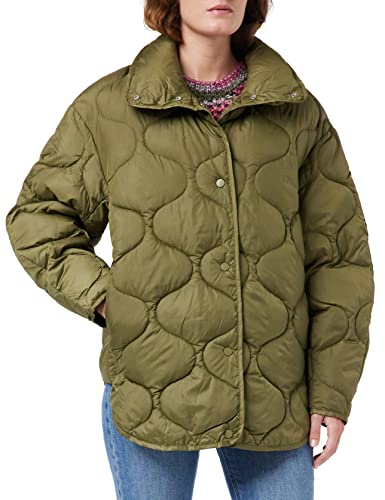 JACK&JONES Women's JXNOVA Shiny Quilted Jacket SN Mantel, Burnt Olive, M von JACK & JONES