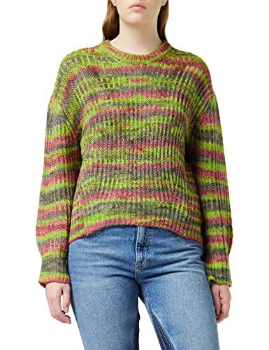 Jack & Jones Damen Jxsimone Space Dye Crew Neck Knit Noos Pullover, Woodbine/Multi Space Dye, M von JJXX