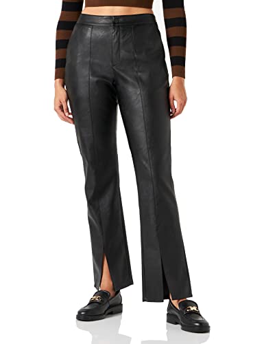 JACK & JONES Damen JXSTELLA Slim HW Faux Leather Pant SN Hose, Black/Detail:Matte, XS von JJXX