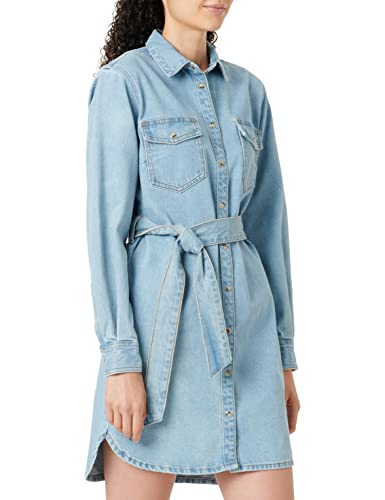 JJXX Women's JXTHALIA Regular Dress CR3 NOOS Kleid, Light Blue Denim, L von JACK & JONES