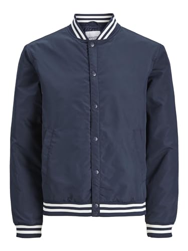 JACK&JONES Herren JJWARRIOR College Bomber Jacke, Navy Blazer/Detail:with Tippings, M von JACK & JONES