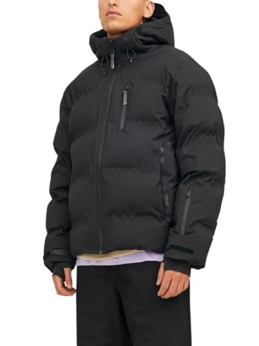 JACK&JONES Herren JCOSWEEP Puffer SN Jacke, Black, L von JACK & JONES