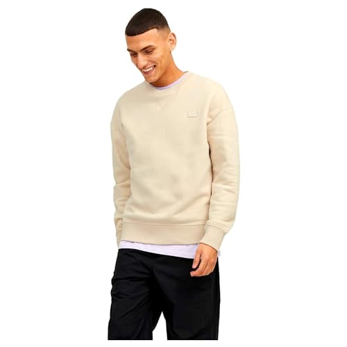 JACK & JONES CORE Herren JCOCLASSIC Twill Sweat Crew Neck NOOS Sweatshirt, Moonbeam, XXL von JACK & JONES