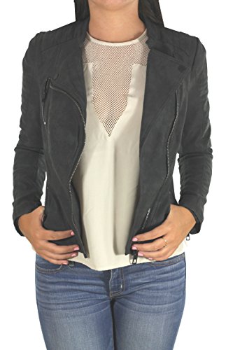 ONLY Damen ONLAVA Faux Leather Biker OTW NOOS 15102997, Black, 44 von ONLY