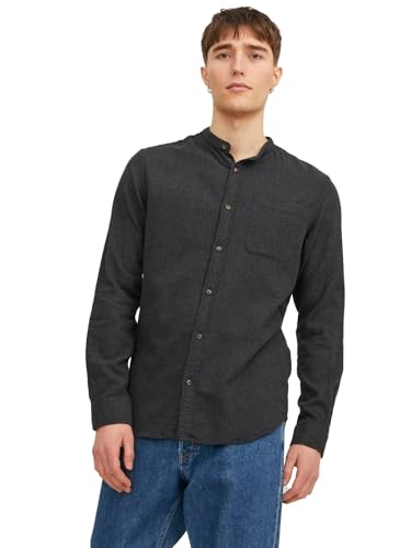 JACK & JONES Herren JJEBAND Melange Shirt LS SN, Light Grey Melange, L von JACK & JONES