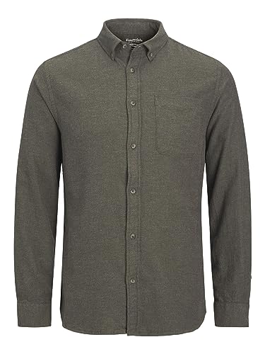 JACK & JONES Herren Jjeclassic Melange Shirt Ls Sn Hemd, Rosin,XS von JACK & JONES