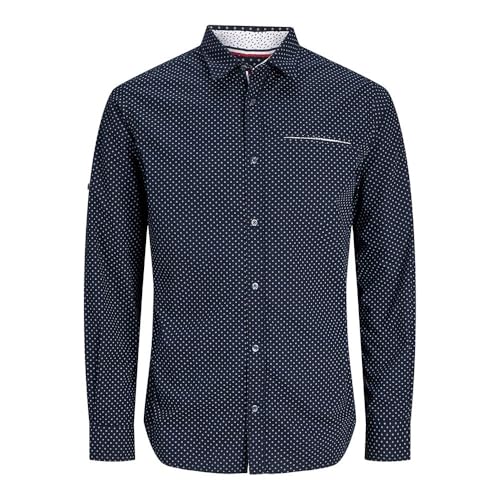 JACK & JONES Herren JJEREMY Detail Shirt LS NOOS 12235969,Sky Captain,XS von JACK & JONES