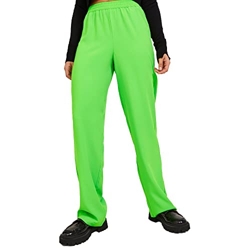 JACK & JONES Damen JJXX JXPOPPY Regular HW Pant NOOS Hose, Green Flash/Detail:No Pockets, S/30L von JACK & JONES