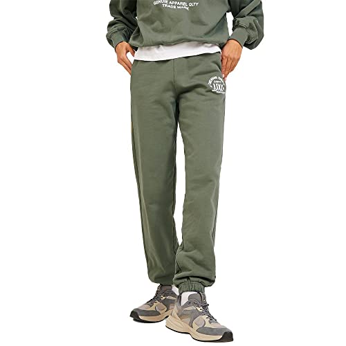 JACK & JONES Damen JXBIANCA HW Relaxed Vint Sweatpants SN Jogginghose, Four Leaf Clover/Print:Denim DEPT, M von JACK & JONES