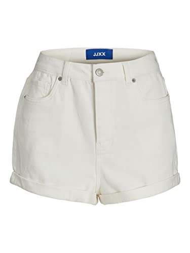 JJXX Damen JXHAZEL Mini HW AKM Denim Shorts, Ecru/Detail:AKM12, XS von JACK & JONES