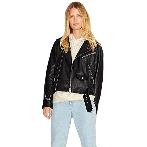 JJXX Damen Jjxx Jxholly Leather Biker Jkt Noos Lederjacke, Schwarz, L EU von JACK & JONES