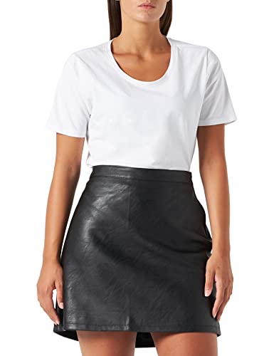 JJXX Damen Jjxx Jxrowe Short Faux Leather Skirt Noos Kunstlederrock, Black 1, M EU von JACK & JONES