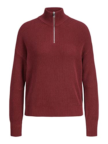 JJXX Damen Jxleya Twist halv lynlås strik Strickpullover, Cabernet, XS EU von JACK & JONES