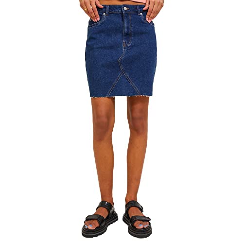 Jack & Jones Damen Jxhazel Short Skirt Hw Rh AKM Denim Ln Rock 12226432,Medium Blue Denim/Detail:akm2,M von JACK & JONES