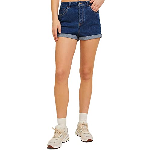 Jack & Jones Damen JXHAZEL Mini Shorts Hw AKM Denim Shorts, Medium Blue Denim/Detail:akm2a, L von JACK & JONES