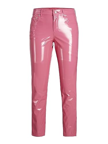 JACK & JONES Damen JXBERLIN Slim HW Faux Leather Pants SN Hose, Carmine Rose/Detail:Shiny, M von JACK & JONES