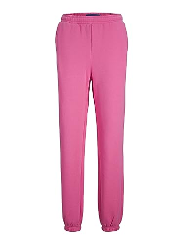 JACK & JONES Damen JXABBIE HW REL Every Brush Pants NOOS Jogginghose, Carmine Rose/Print:Magenta Logo, S von JACK & JONES