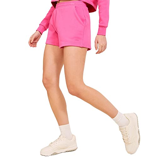 JJXX Women's JXABBIE HW RLX Every Brush SN Shorts, Carmine Rose/Print:Magenta Logo, XL JJXX Women's JXABBIE HW RLX Every Brush SN Shorts, Carmine Rose/Print:Magenta Logo, XL von JACK & JONES