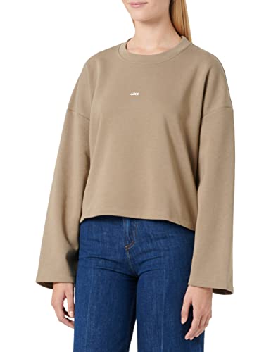 JJXX Women's JXABBIE LS Wide Every Brush Crew SN Sweatshirt, Brindle/Print:White Logo, M von JACK & JONES