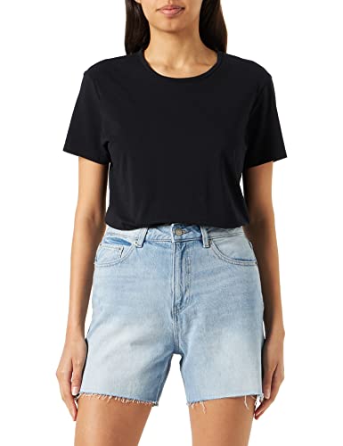 JJXX Women's JXAURA RH HW RA SN Shorts, Light Blue Denim/Detail:RA003, L von JACK & JONES