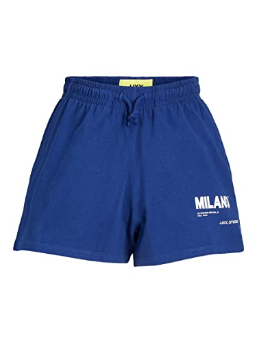 JJXX Women's JXBALI HW Relaxed Vint Shorts, Sodalite Blue/Print:Bright White Milano Print, L von JACK & JONES