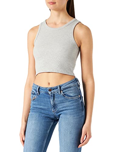 JJXX Women's JXFALLON SL Rib Tank TOP NOOS T-Shirt, Light Grey Melange, XS von JACK & JONES