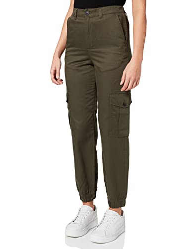 JJXX Women's JXHOLLY Relaxed HW Pant NOOS Cargo Hose, Forest Night, M/30 von JACK & JONES