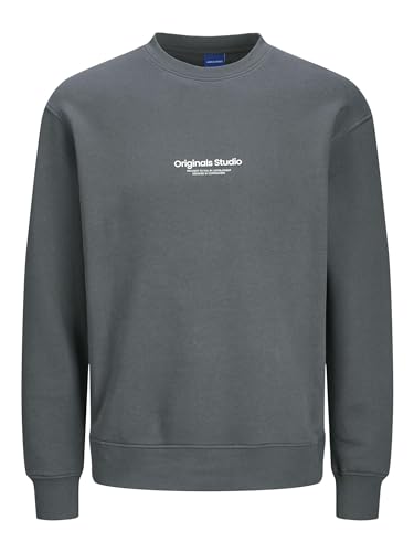 JACK & JONES Herren Jorvesterbro Sweat Crew Neck Noos 12241694,Iron Gate,S von JACK & JONES