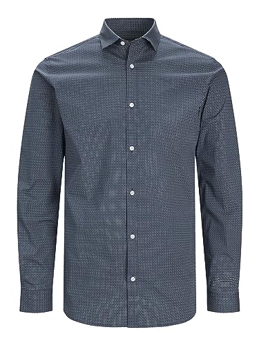 JACK & JONES Herren JPRBLABLACKPOOL Stretch Shirt LS AW23 SN, Navy Blazer/Fit:slim Fit, M von JACK & JONES