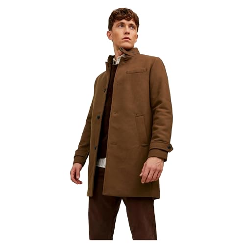 JACK & JONES Male Mantel Wollmischfaser, Dark Coat Khaki von JACK & JONES