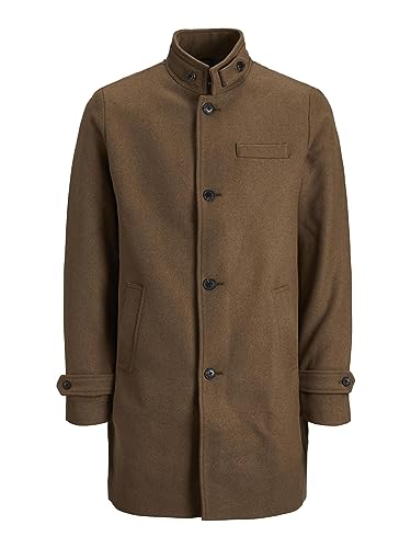 JACK & JONES Herren Jprblamelton Wool Coat Sn Kurzmantel, Dark Coat Khaki, S EU von JACK & JONES