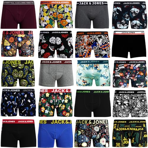 JACK & JONES Jack Jones Boxershorts 4er Pack Mix Trunks Boxer Short Unterhose, S, Mehrfarbig von JACK & JONES