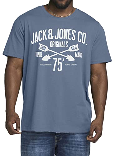 Jack and Jones Große Größe T-Shirt für Herren - Übergröße Shirt Männer T-Shirt 3XL bis 6XL - einzeln und Multi-Set (BS Iris Opt 4, 4XL) von JACK & JONES