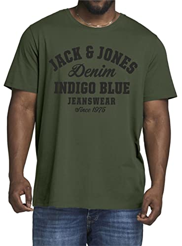 Jack and Jones Große Größe T-Shirt für Herren - Übergröße Shirt Männer T-Shirt 3XL bis 6XL - einzeln und Multi-Set (BS Iris Opt 8, 3XL) von JACK & JONES