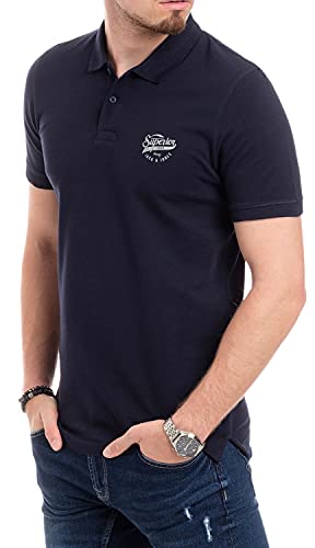 Jack and Jones Herren Poloshirt Kurzarm Slim Fit mit Print Shirt für Männer (Navy 622, M, m) von JACK & JONES