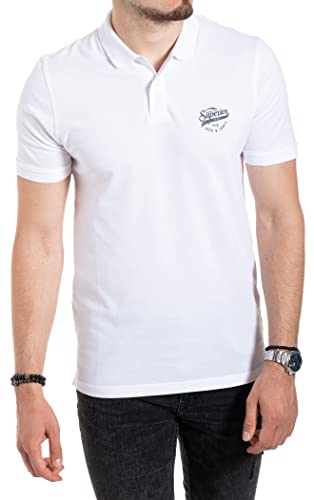 Jack and Jones Herren Poloshirt Kurzarm Slim Fit mit Print Shirt für Männer (White 622, 3XL, 3X_l) von JACK & JONES