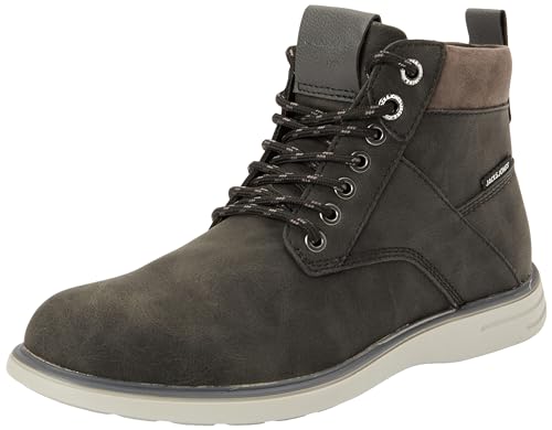 JACK & JONES Herren JFWDENVER PU Combo Boot Stiefel 12243420 ,Anthrazit ,44 EU von JACK & JONES