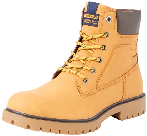 Jack & Jones A/S Herren JFWFINIUS Nubuck Boot PU Schnürstiefelette, Honey, 41 EU von JACK & JONES