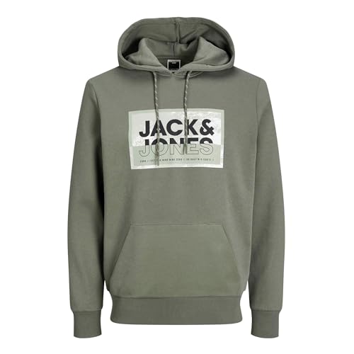 Jack & Jones Cologan Print Kapuzenpullover Herren (Übergröße) - 4XL von JACK & JONES