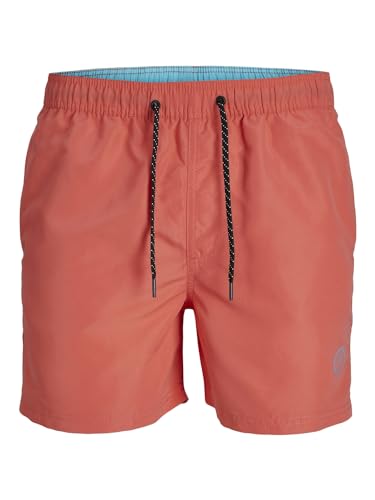 JACK & JONES Herren Badehose Badeshort JPSTFIJI JJSWIM SOLID S M L XL XXL, Größe:S, Farbe:Hot Coral SOLID 12225961 von JACK & JONES