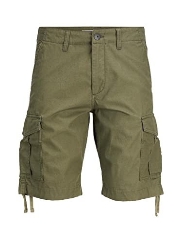 Jack & Jones Herren Cargo Shorts Charlie Dave Original Regular Fit Olive Night, Olive Night, M von JACK & JONES