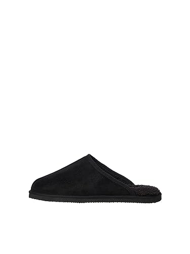 Jack & Jones Herren Dudelly Mikrofaser Slipper Sandale Bootsschuh, Anthrazit von JACK & JONES