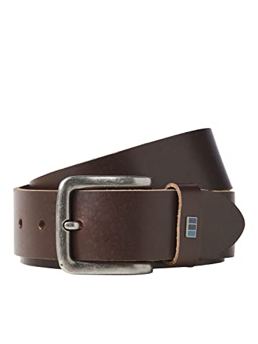 Jack & Jones Herren JACFLAG Leather Belt NOOS Gürtel, Black Coffee, 80 von JACK & JONES