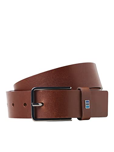 Jack & Jones Herren JACMARLI Leather Belt NOOS Gürtel, Brown Stone, 90 von JACK & JONES