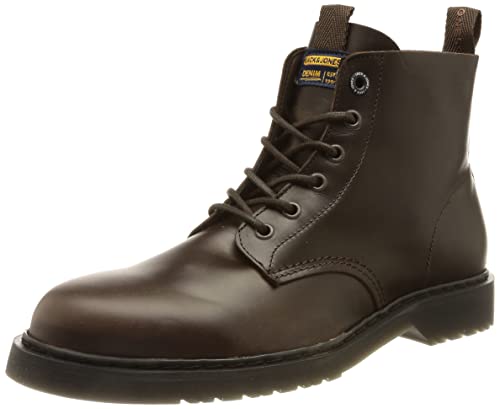 Jack & Jones Herren JFWHASTINGS Leather Boot SN Stiefeletten, Brown Stone, 41 EU von JACK & JONES