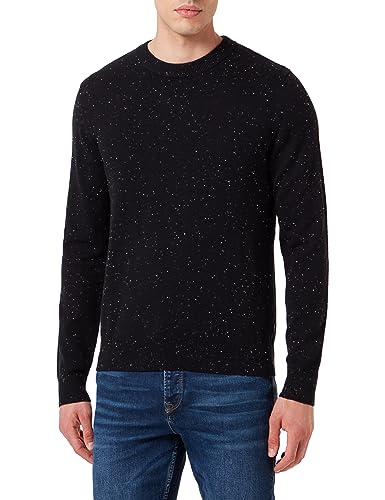 Jack & Jones Herren JJEALBERT Knit Crew Neck SN Strickpullover, Black, M von JACK & JONES