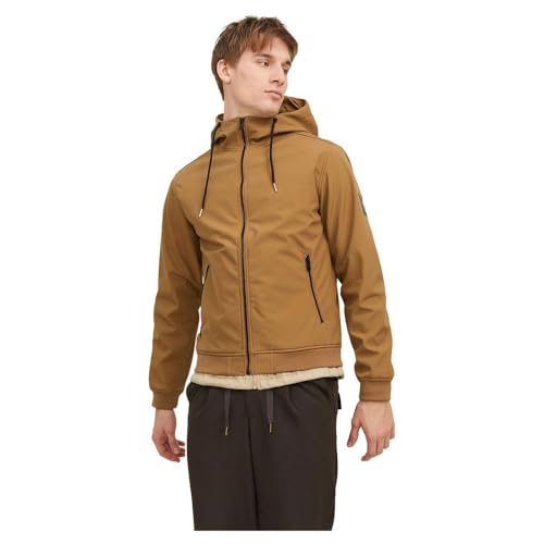 Jack & Jones Herren JJEBASIC Softshell Hood NOOS Jacke, Otter, XXL von JACK & JONES